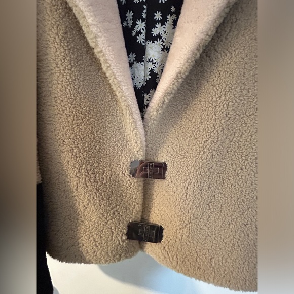 Saks Potts shearling Heidi Rose jacket // color block fur coat - Picture 9 of 16